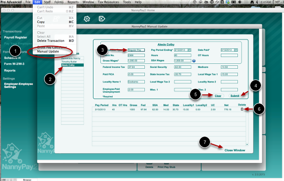 How to Manually Enter Transactions into NannyPay2