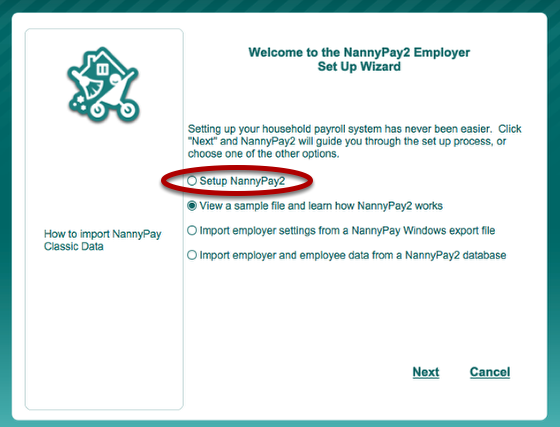 nannypay will not import